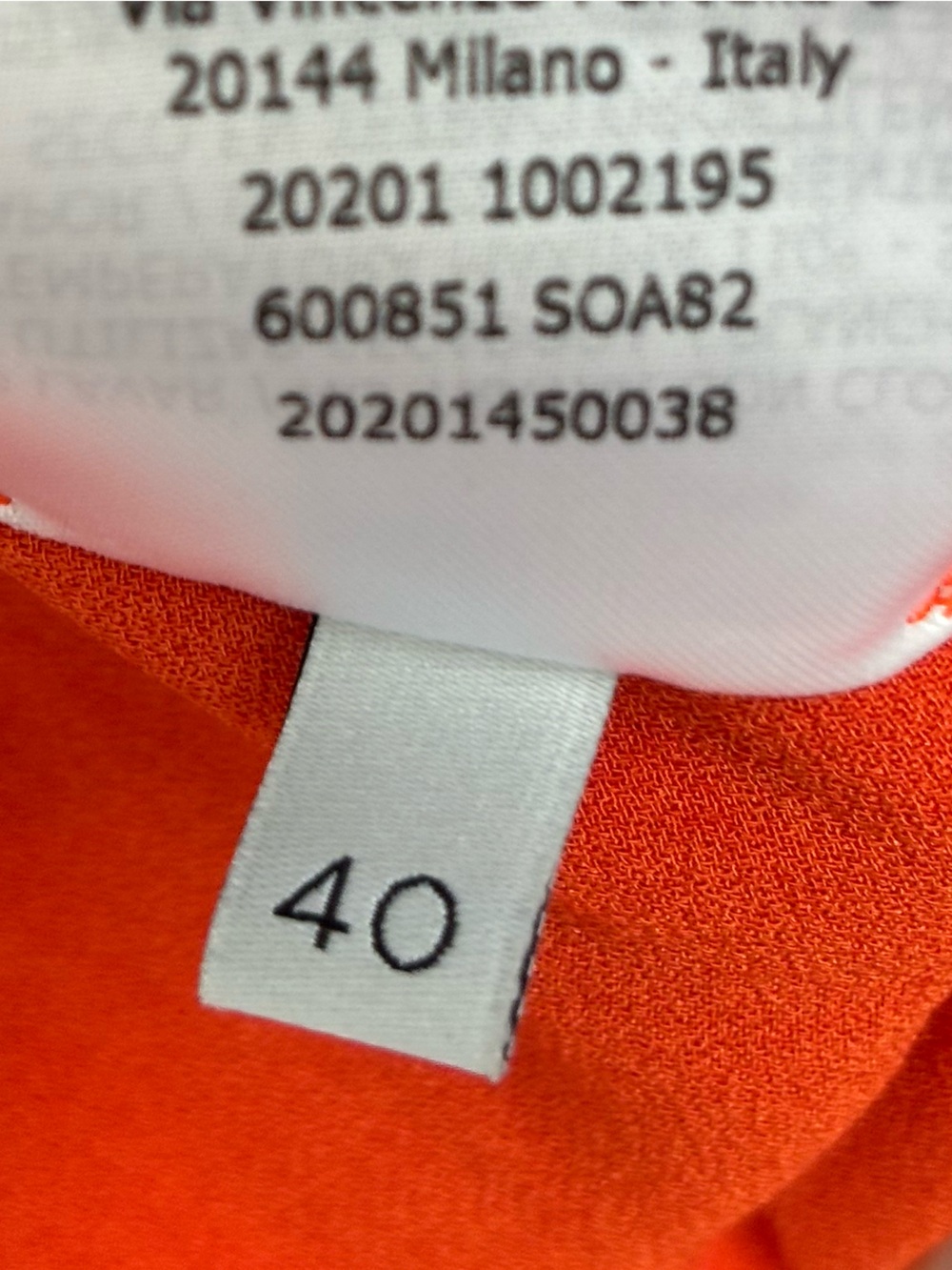 Stella McCartney Runway Pauline Dress Orange Midi with Draped Sleeves Size 40 - Picture 7 of 11